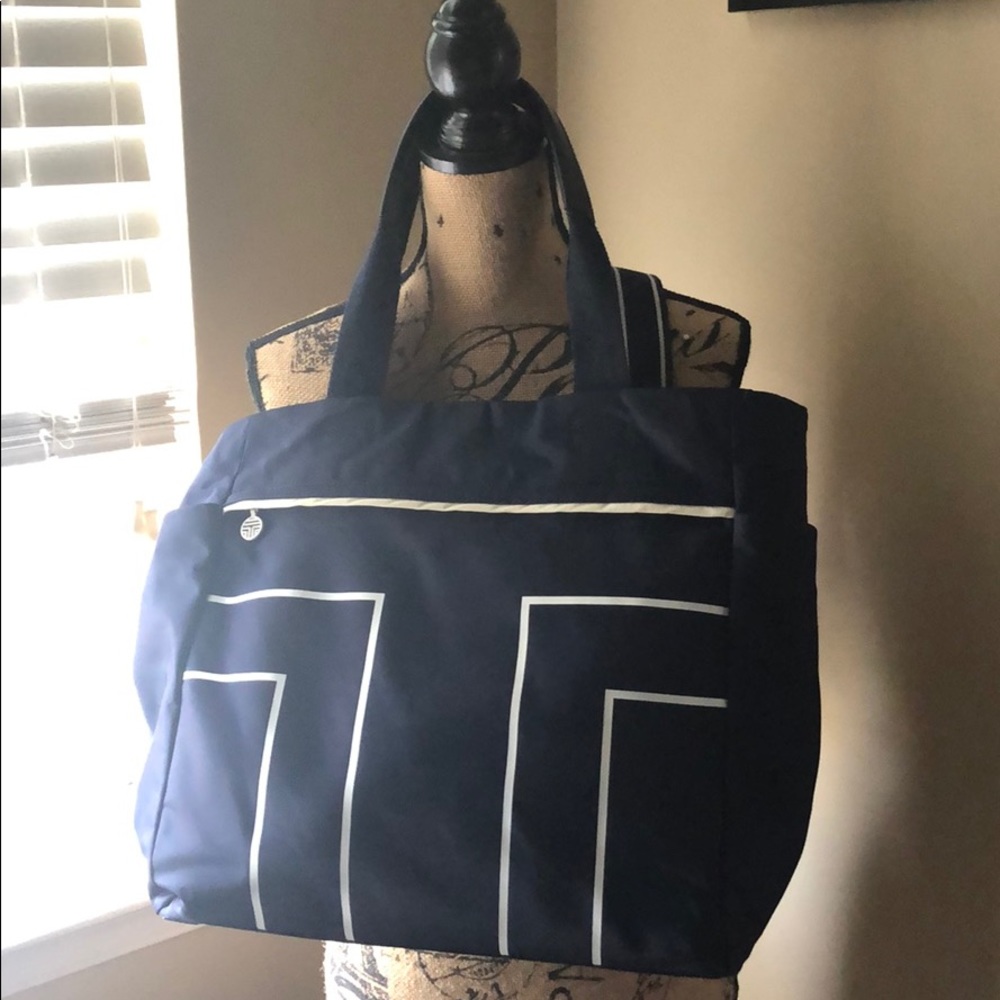 Tory Sport navy blue tote bag